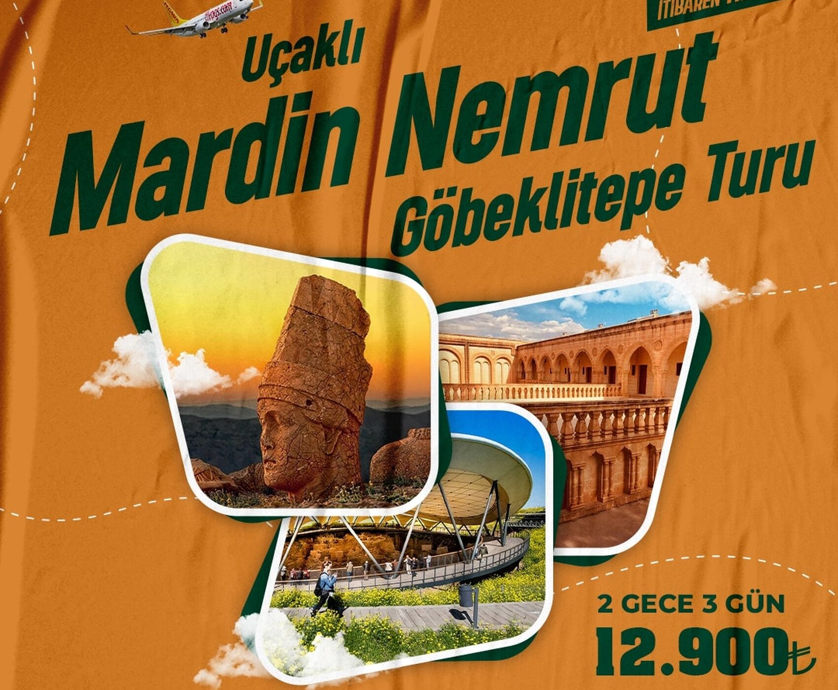 MARDIN GOBEKLITEPE NEMRUT TOUR BY PLANE